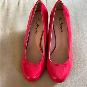 Forever red patent leather heels